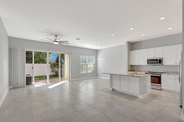 Empty room, Interior, Kitchen, Recessed Lighting