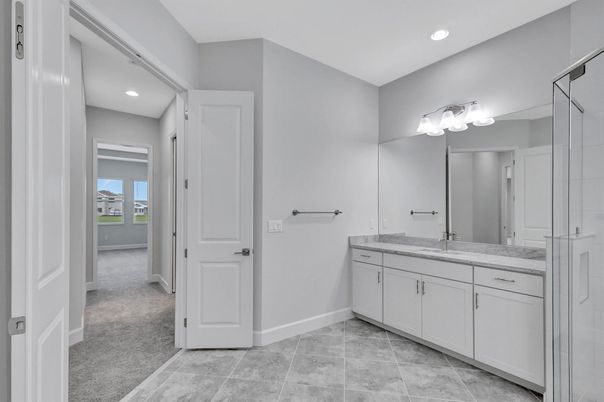 Bathroom, Dual Sink Vanities, Interior, Recessed Lighting