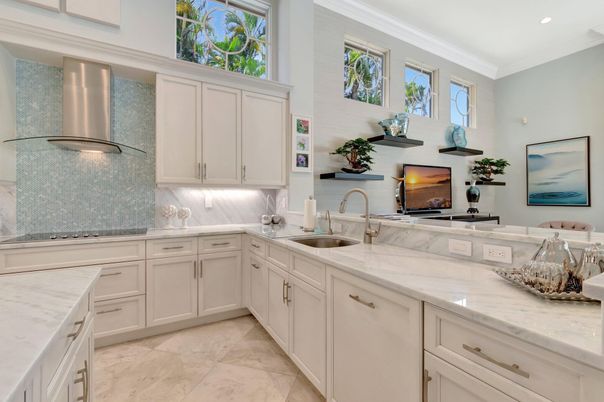 Interior, Kitchen, Marble, Recessed Lighting