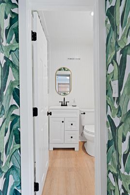 Bathroom, Interior, Recessed Lighting, Wood Texture Flooring