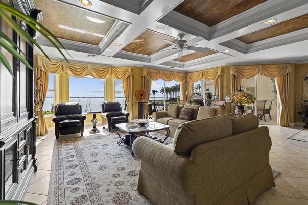 Fireplace, Interior, Living room, Recessed Lighting, Water