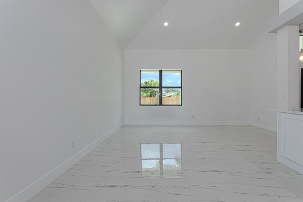 Empty room, Interior, Marble, Recessed Lighting
