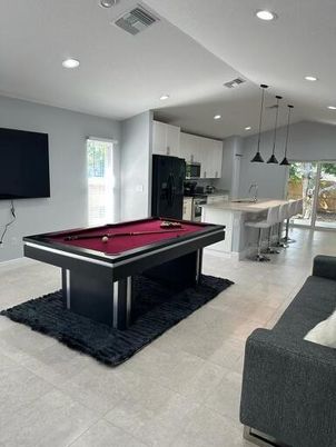 Billiard Table, Game Room, Interior, Kitchen, Pendant Lights, Recessed Lighting