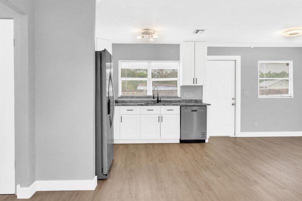 Interior, Kitchen, Wood Texture Flooring