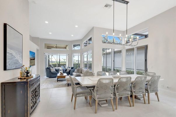 Dining room, Interior, Living room, Pendant Lights, Recessed Lighting