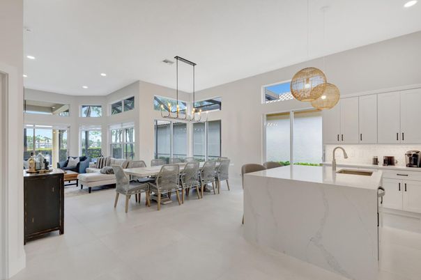 Dining room, Interior, Kitchen, Living room, Pendant Lights, Recessed Lighting, Water