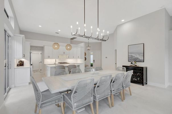 Dining room, Interior, Kitchen, Pendant Lights, Recessed Lighting