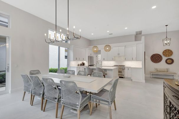 Dining room, Interior, Kitchen, Pendant Lights, Recessed Lighting, Stainless Steel Appliances