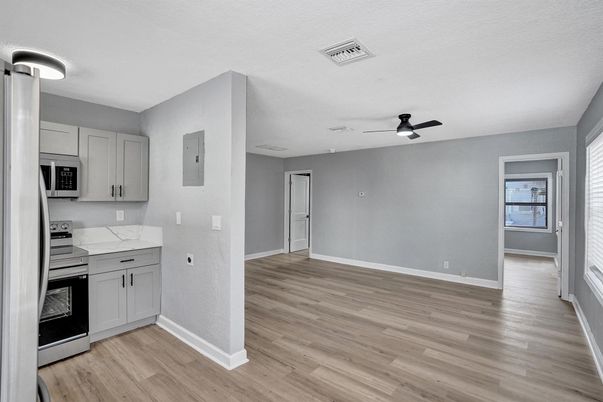 Interior, Kitchen, Wood Texture Flooring