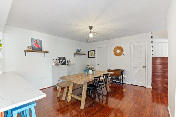 Dining room, Interior, Wood Texture Flooring