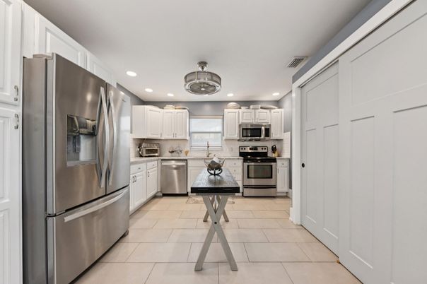 Interior, Kitchen, Recessed Lighting, Stainless Steel Appliances