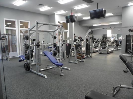 Fitness Equipment, Gym, Interior, Recessed Lighting
