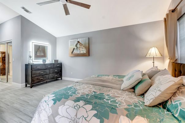Bedroom, Interior, Wood Texture Flooring