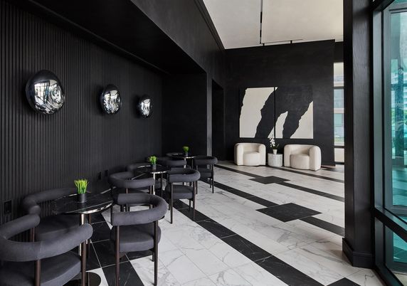 Dining room, Interior, Marble