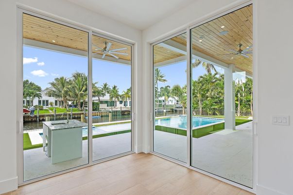 Interior, Pool, Recessed Lighting, Wood Texture Flooring