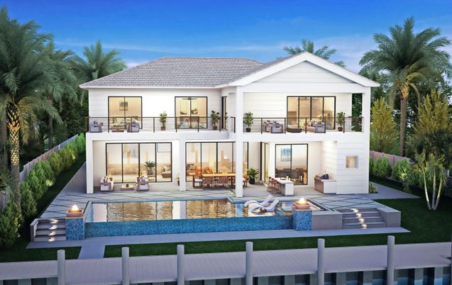 Backyard, Exterior, Facade, Pool, Modern