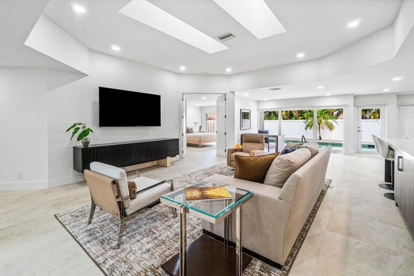 Interior, Living room, Recessed Lighting