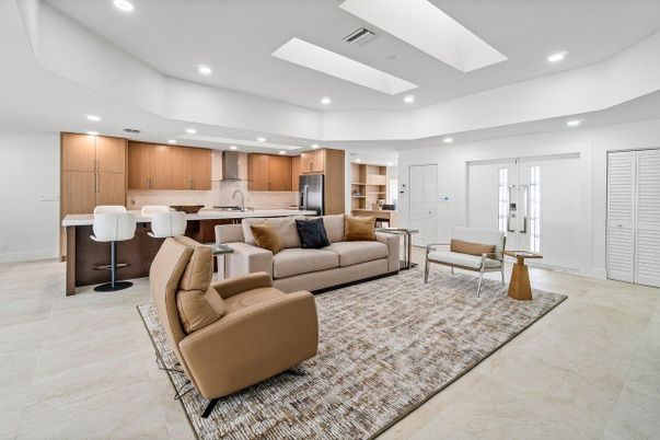 Interior, Kitchen, Living room, Recessed Lighting, Stainless Steel Appliances