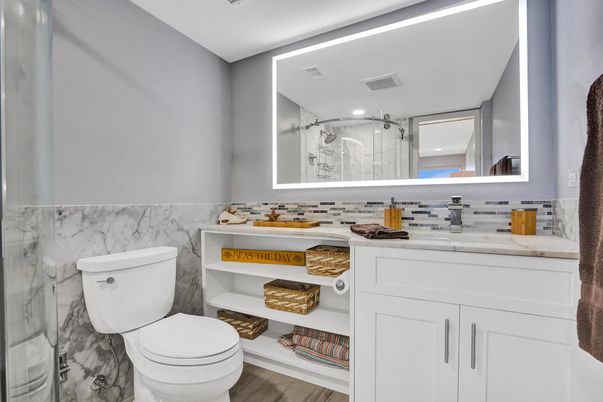 Bathroom, Interior, Wood Texture Flooring