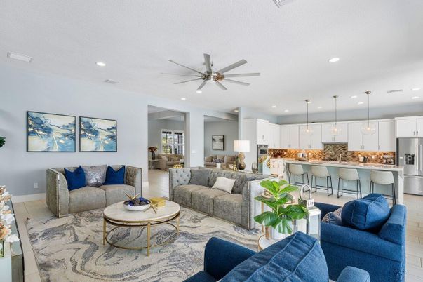 Interior, Kitchen, Living room, Pendant Lights, Recessed Lighting, Stainless Steel Appliances