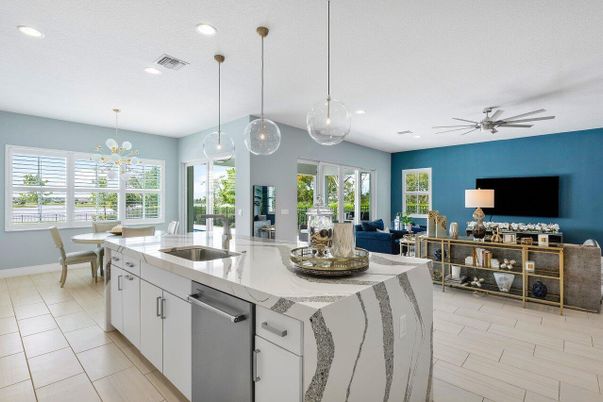 Dining room, Interior, Kitchen, Living room, Pendant Lights, Recessed Lighting