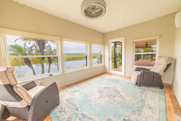Interior, Sun Room, Water, Wood Texture Flooring