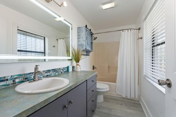 Bathroom, Interior, Wood Texture Flooring