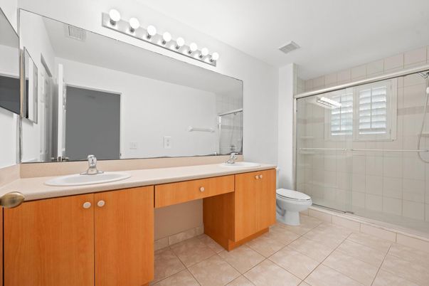 Bathroom, Dual Sink Vanities, Glass Shower, Interior