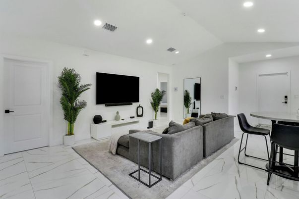 Interior, Living room, Marble, Recessed Lighting