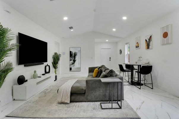 Interior, Living room, Marble, Recessed Lighting