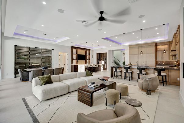 Dining room, Interior, Kitchen, Living room, Pendant Lights, Recessed Lighting