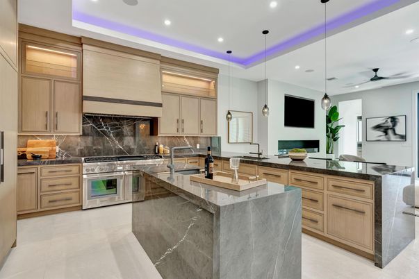 Interior, Kitchen, Pendant Lights, Recessed Lighting, Stainless Steel Appliances