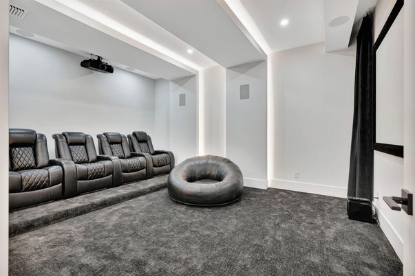 Home Theatre Room, Interior, Recessed Lighting, Theatre Room