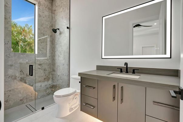 Bathroom, Glass Shower, Interior