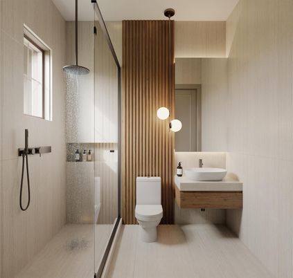 Bathroom, Glass Shower, Interior
