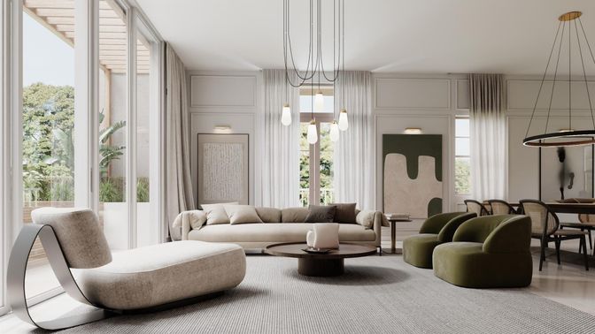Dining room, Interior, Living room, Pendant Lights