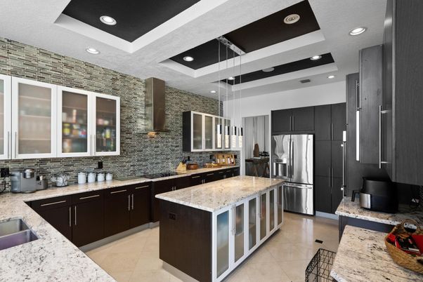 Interior, Kitchen, Pendant Lights, Recessed Lighting, Stainless Steel Appliances