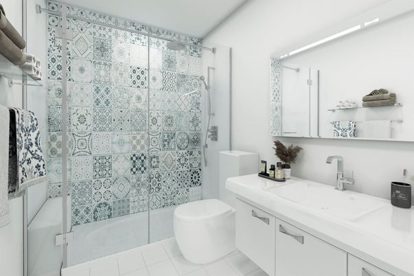 Bathroom, Glass Shower, Interior