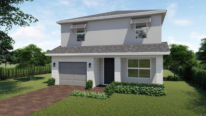 Attached, Exterior, Facade, Modern