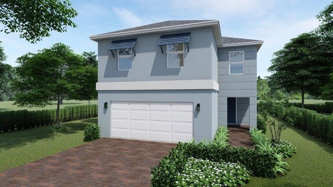 Attached, Exterior, Facade, Modern
