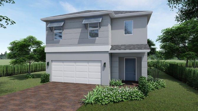 Attached, Exterior, Facade, Modern