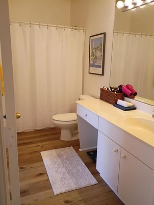 Bathroom, Interior, Wood Texture Flooring