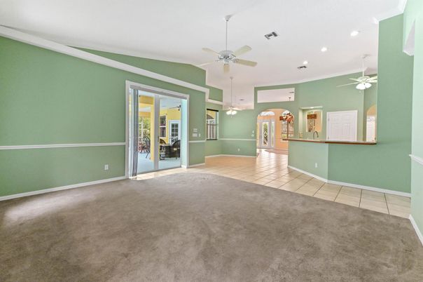 Empty room, Interior, Recessed Lighting