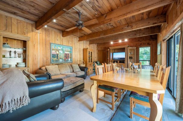 Dining room, Interior, Living room, Wooden Beams, Wooden Ceilings, Wooden Walls