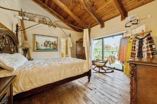 Bedroom, Interior, Wooden Beams, Wooden Ceilings, Wood Texture Flooring