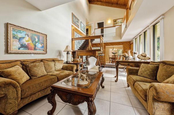 Interior, Living room, Wooden Beams