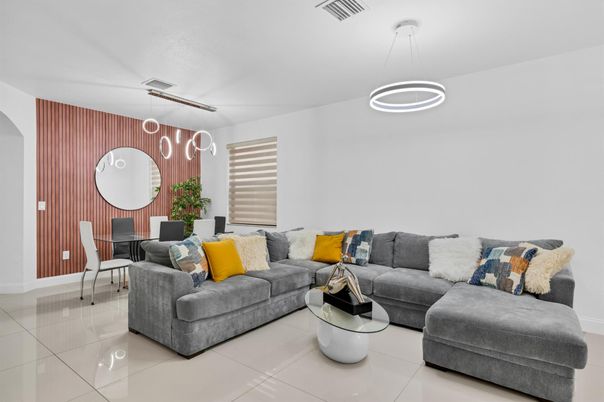 Dining room, Interior, Living room, Pendant Lights