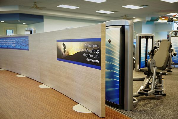 Fitness Equipment, Gym, Interior, Recessed Lighting