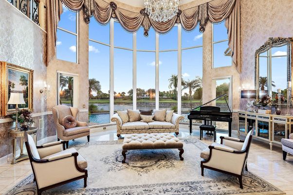 Chandelier, Interior, Living room, Piano, Sun Room, Water