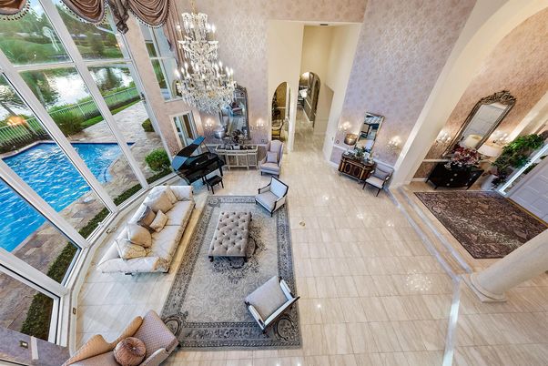 Chandelier, Fireplace, Interior, Living room